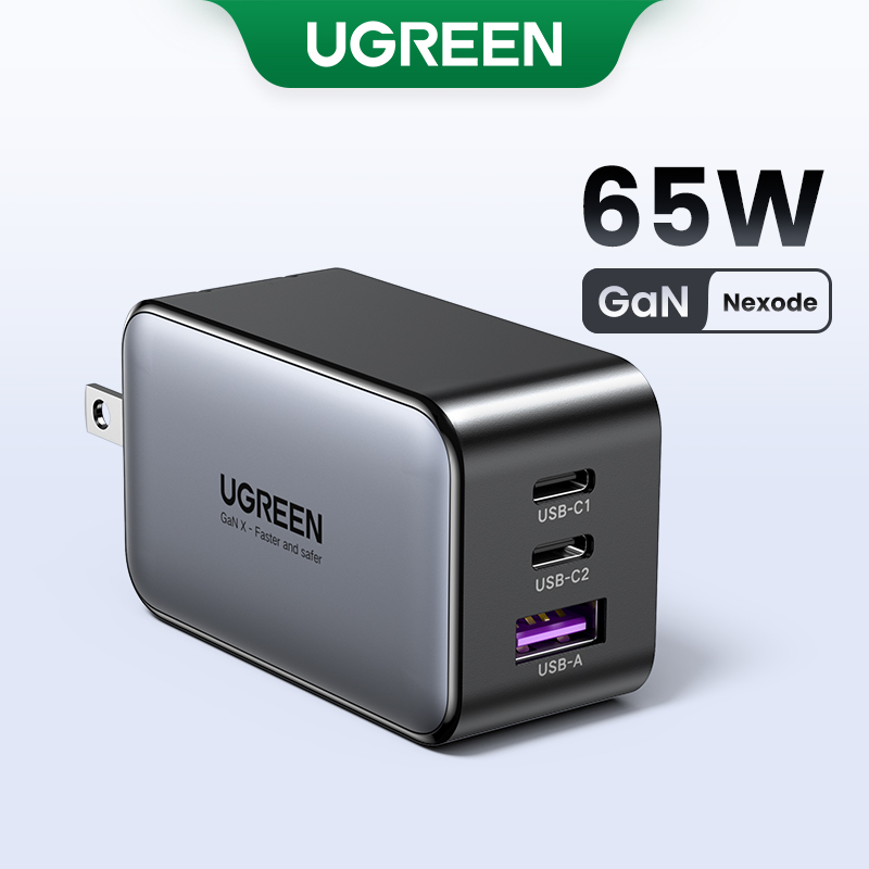 Củ Sạc Ugreen Nexode Pro 65W 3 Cổng GaN